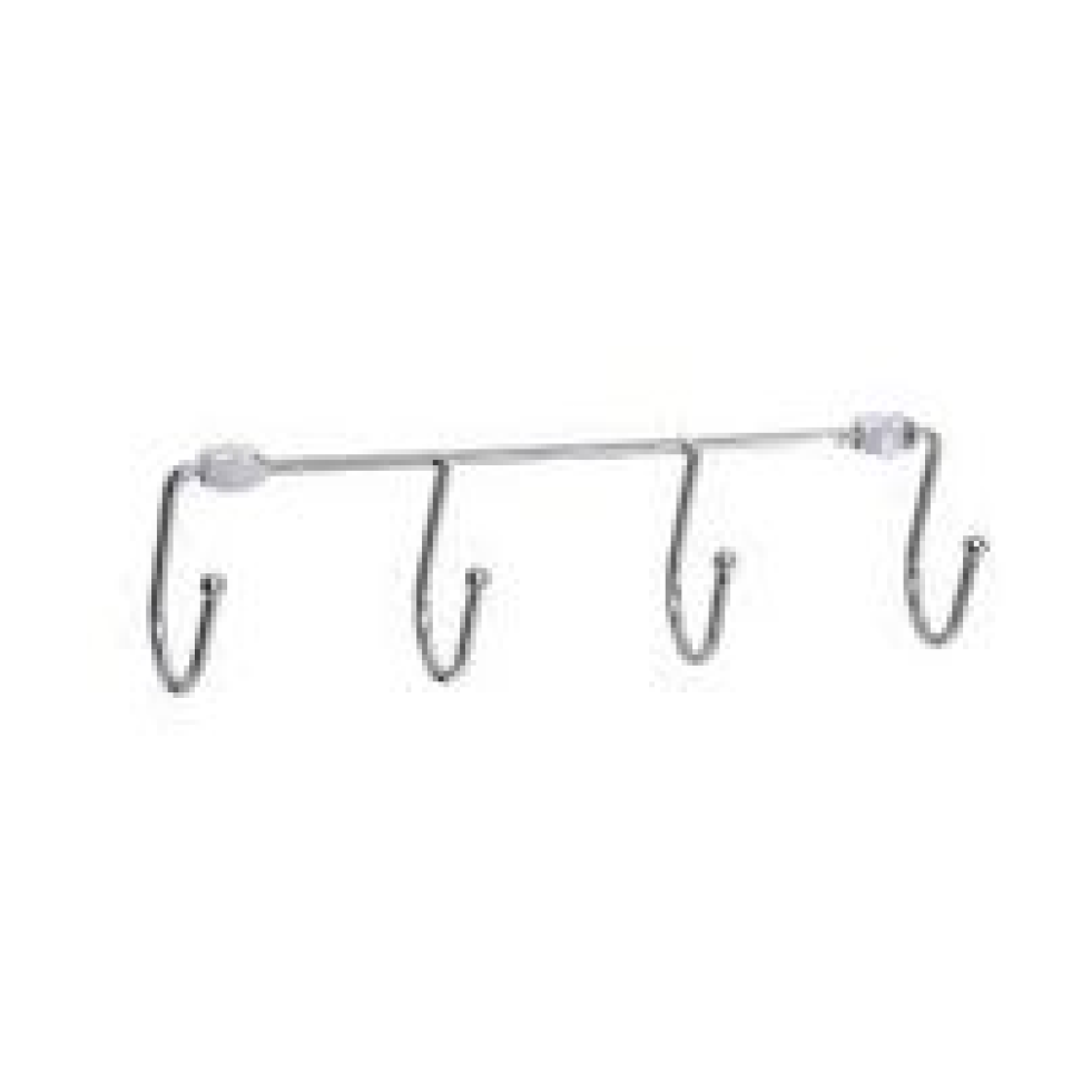 Suporte Cabideiro Cromado C/4 Ganchos