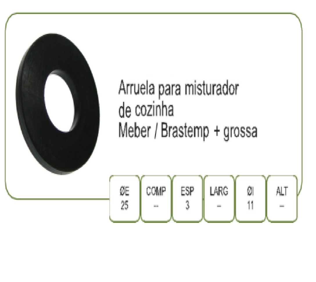 Anel Borracha 179 Grosso Meber/Brastemp C/10un