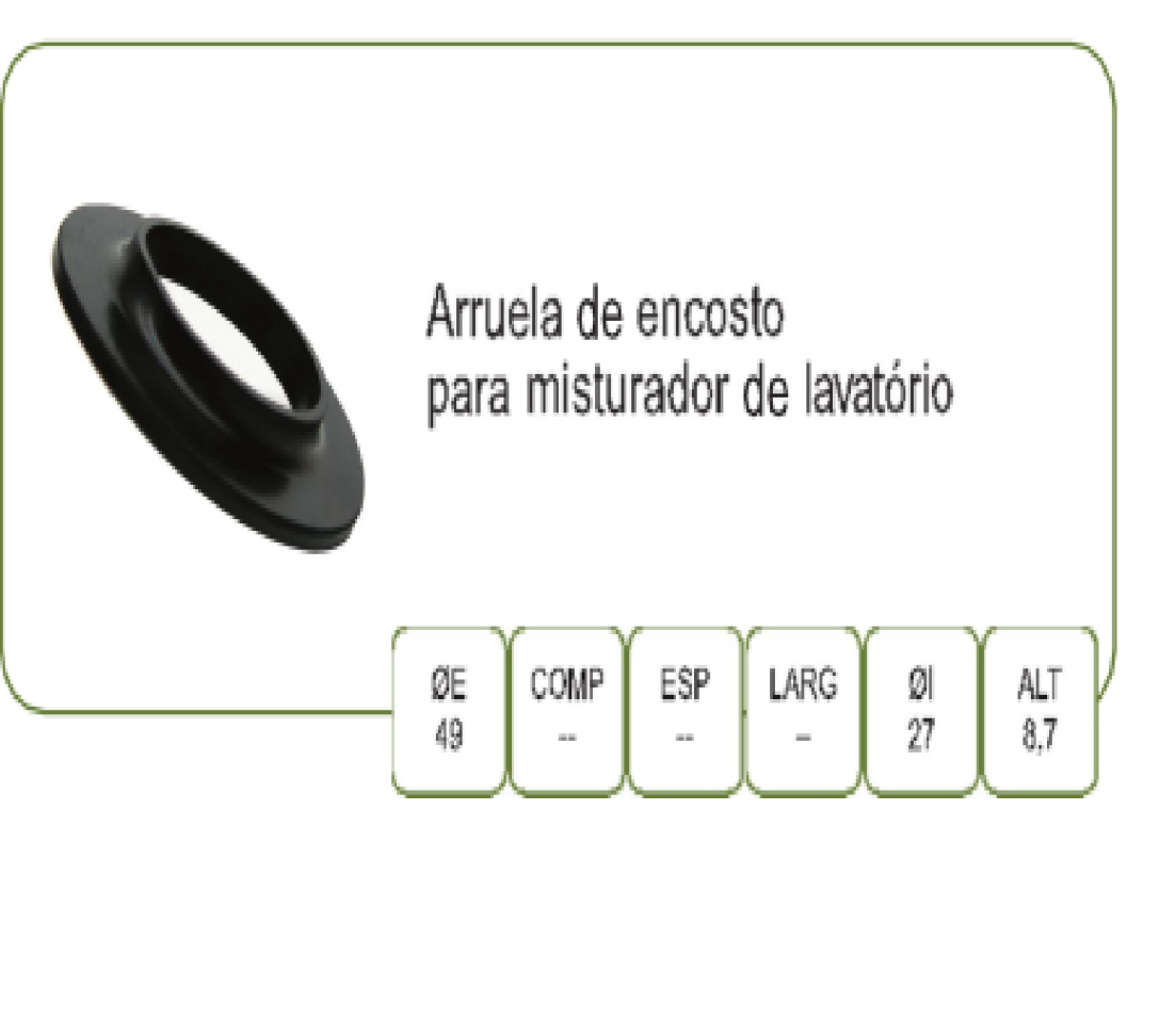Anel Duro 180 Encosto Torneira Lavatório un
