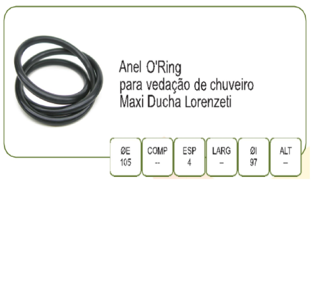 Anel Borracha para Ducha Lorenzetti GROSSO