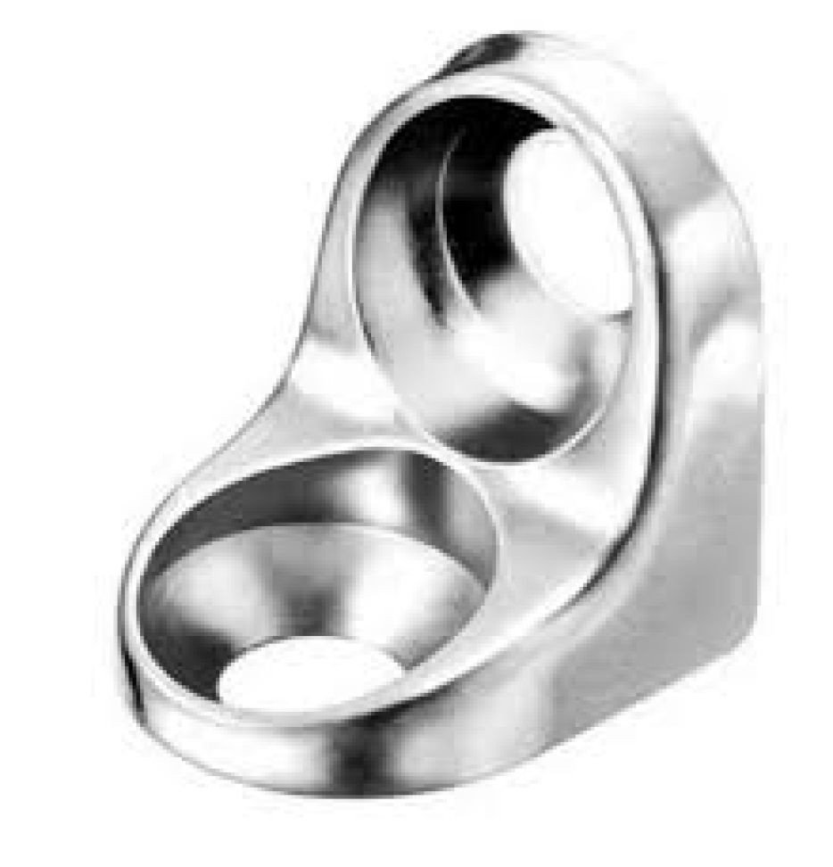 Cantoneira Metal Cromada Maciça 13x13