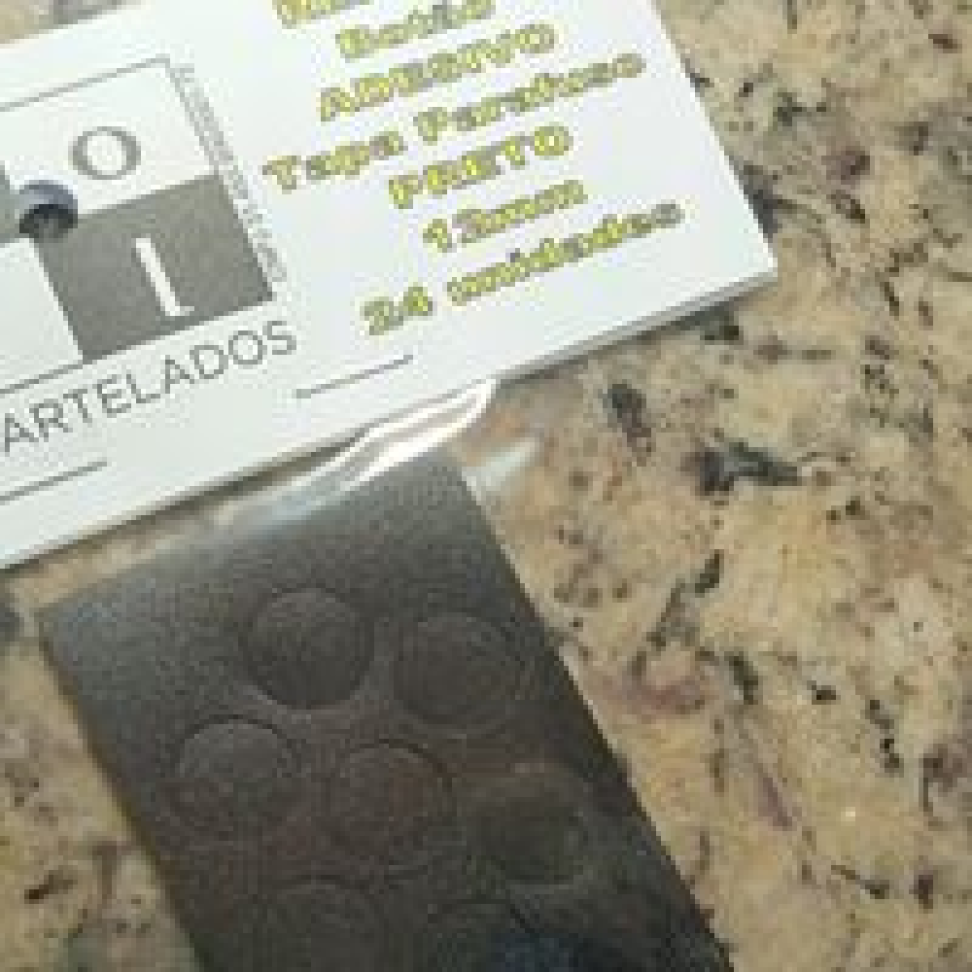 Tapa Parafuso Adesivo PRETO 12mm C/24un