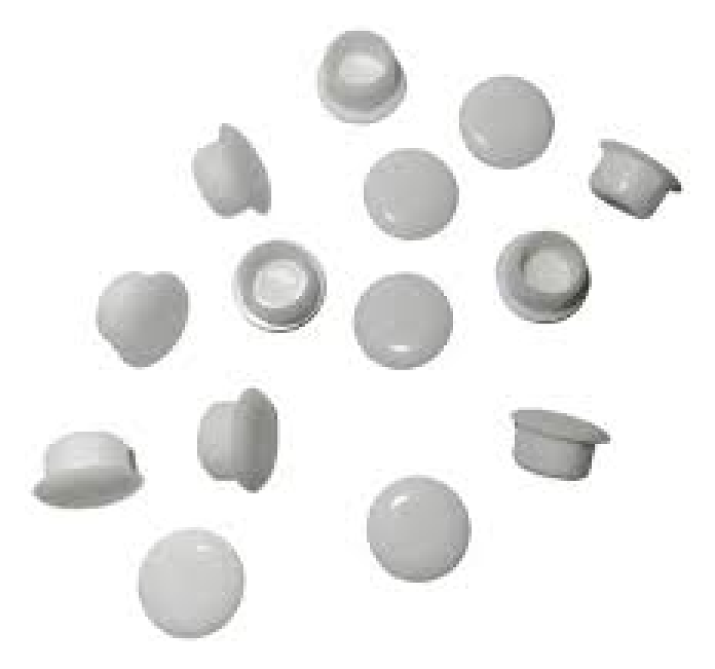 Plug Tapa Parafuso BRANCO 8mm C/10un