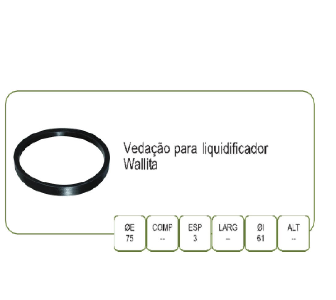Anel Borracha Liquidificador WALLITA