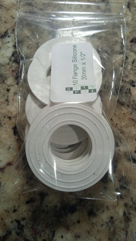 Flange Silicone 20mm x 1/2" C/10un