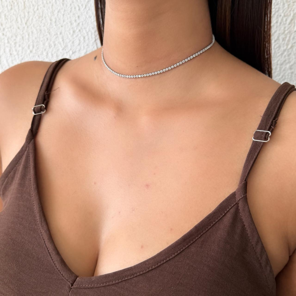 Colar Choker Riviera Classic Cristal