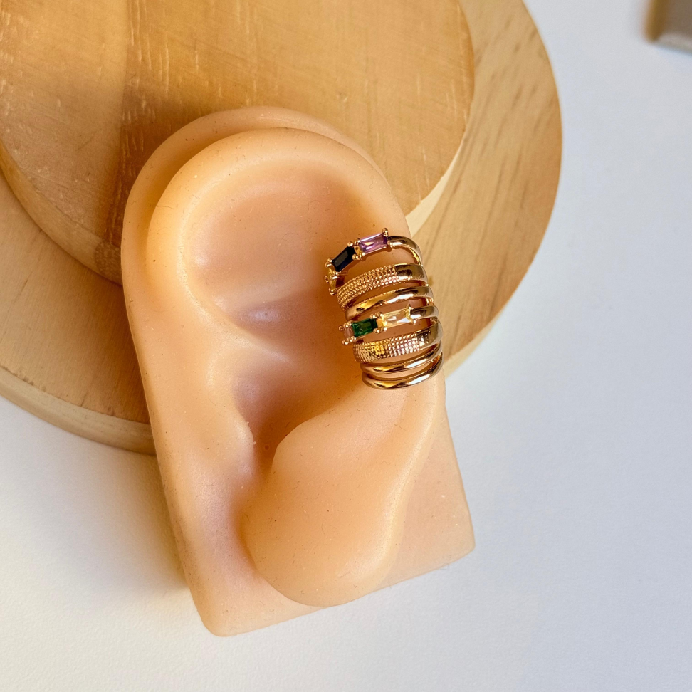Piercing Fake Elos Lisos Baguete Colors
