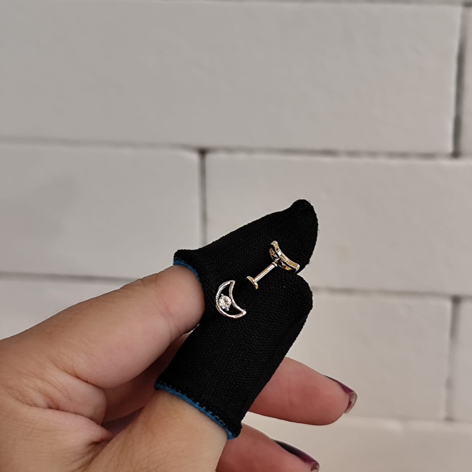 Piercing Labret Meia Lua Uni Zircônia