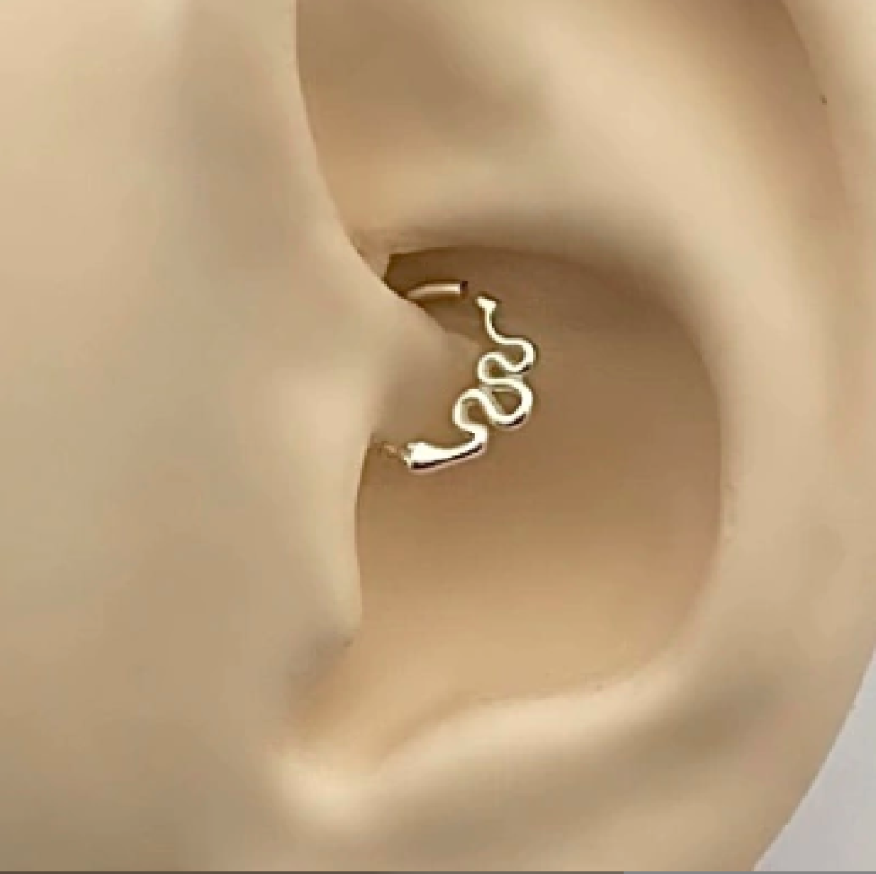 Piercing Argola Torção Cobra | Prata 925