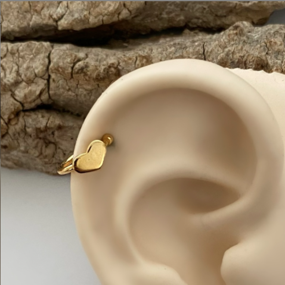 Piercing Fake Coração Liso