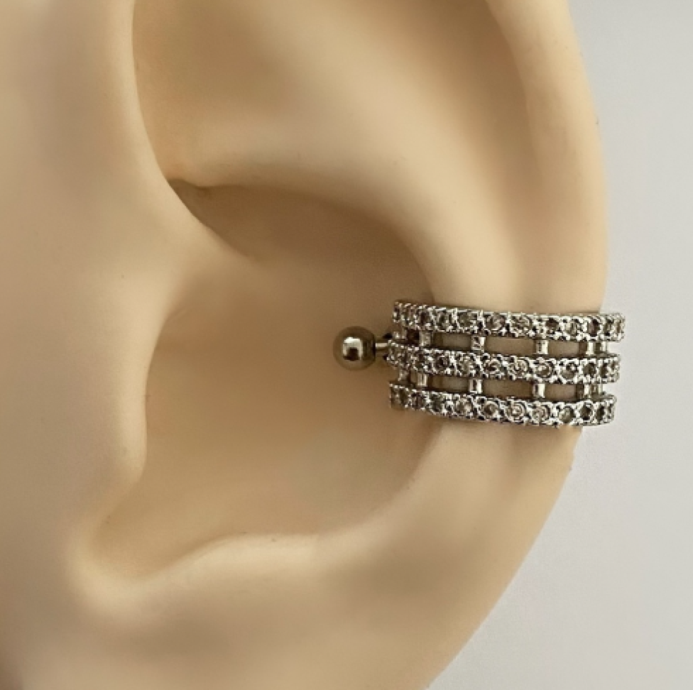 Piercing Conch Tripla Zircônias