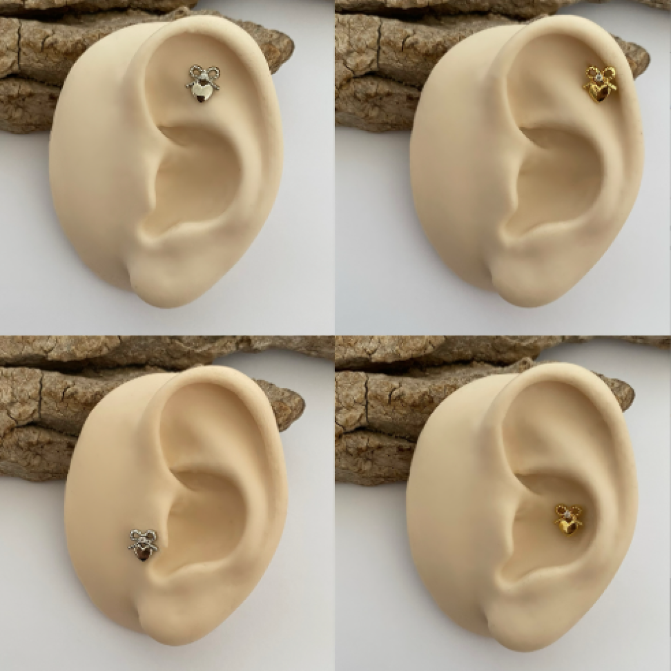 Piercing Coração Laço