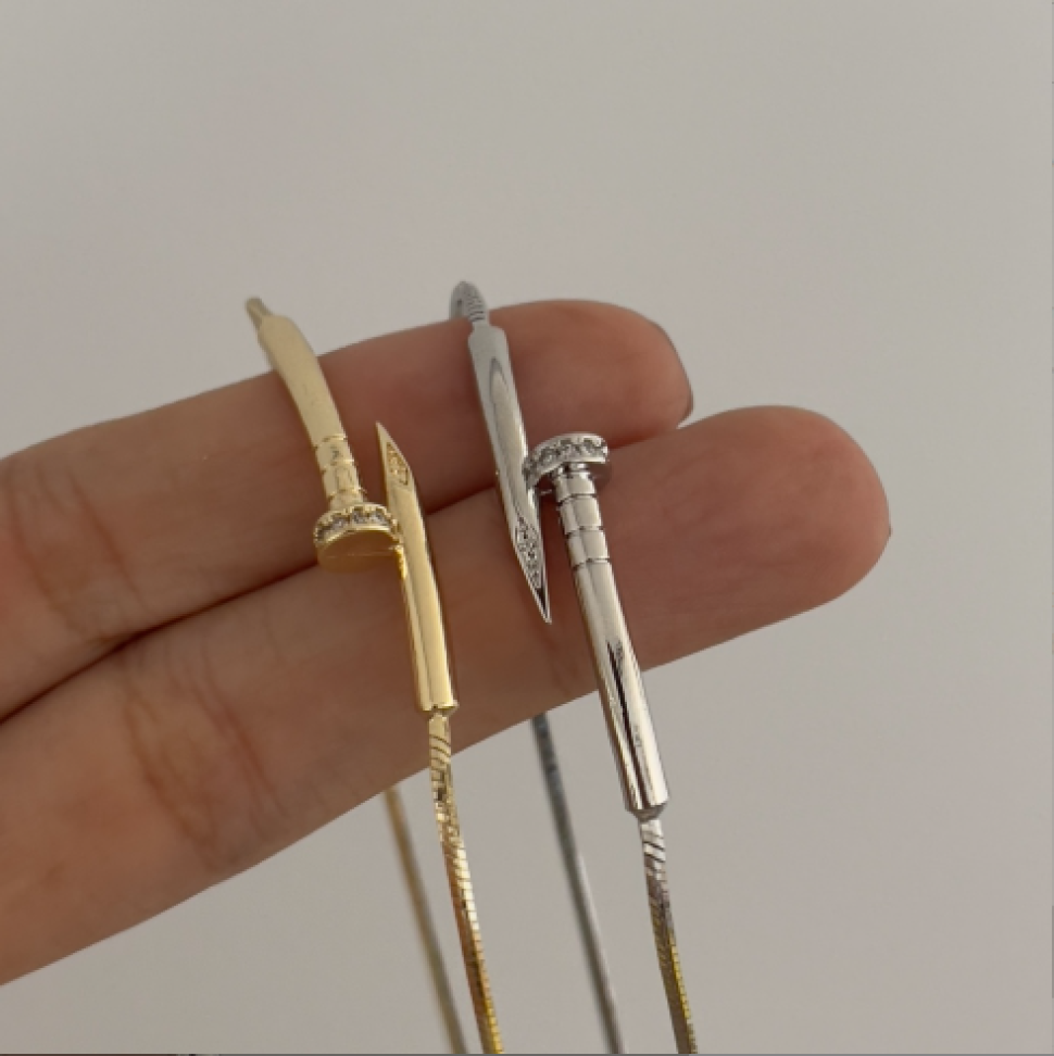 Colar Inspiração Prego Zircônias
