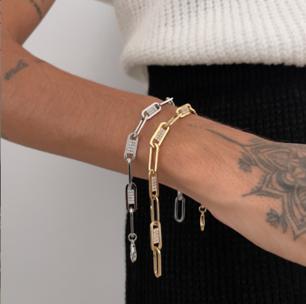 Pulseira Elo Cartier Zircônias
