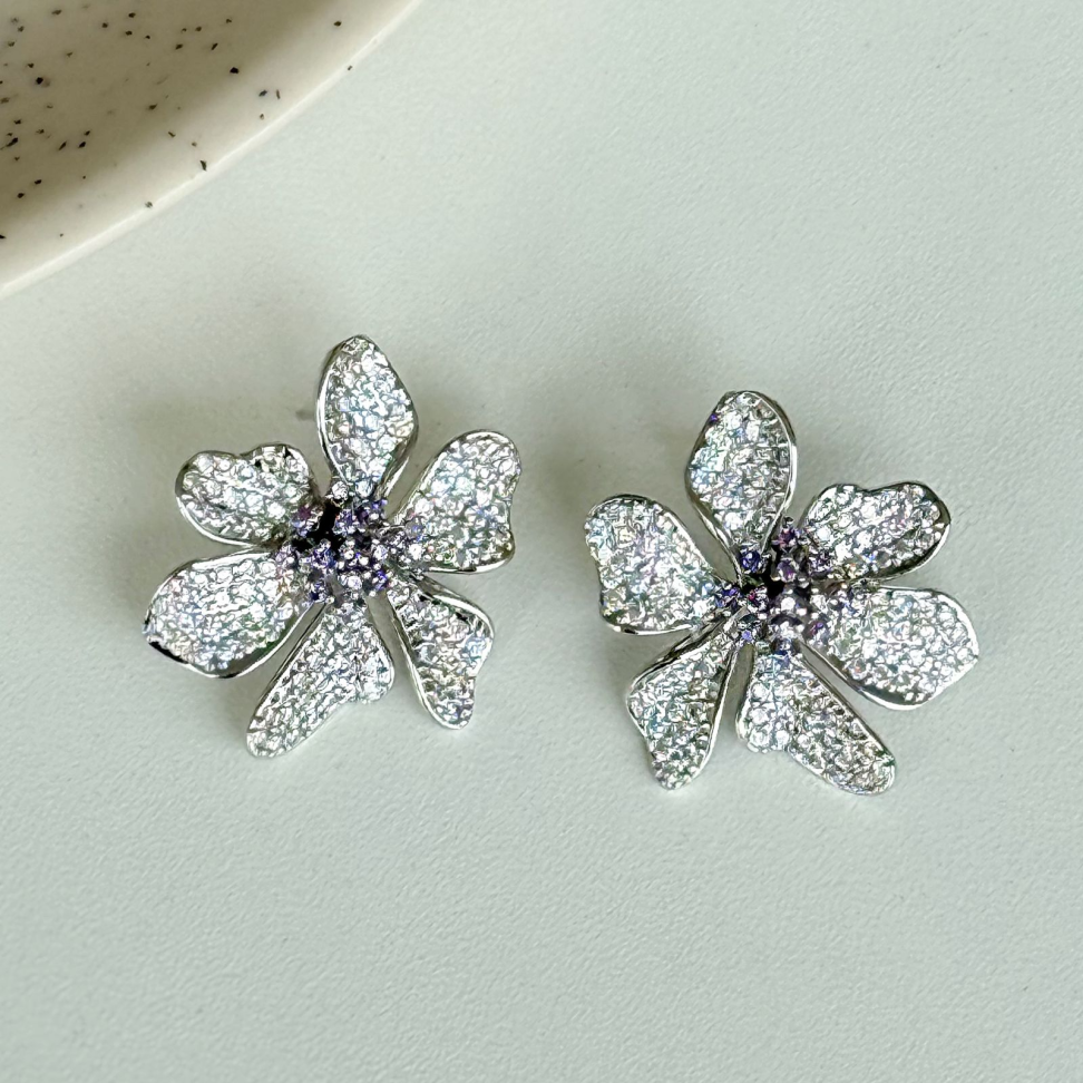 Brinco Flor Orgânica Zircônia Colors - #4