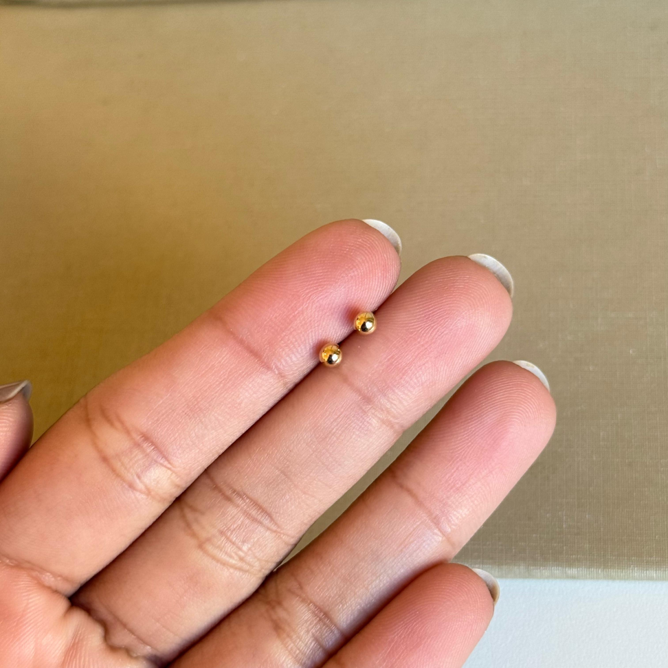 Brinco Esfera Lisa | 3mm - #3