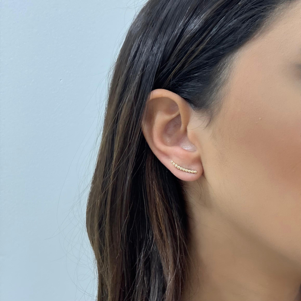 Brinco Ear Cuff Mini Esferas