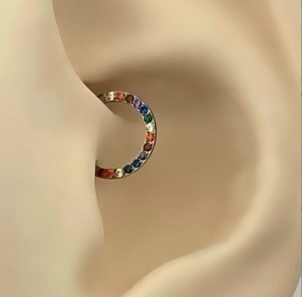 Piercing Argola Segmentada Colors Frontal | Titânio