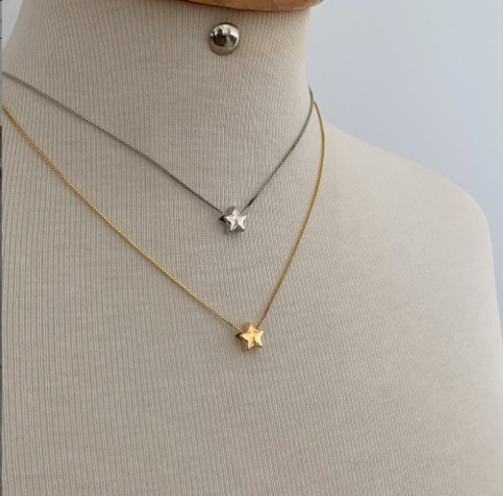 Colar Pingente Estrela Lisa