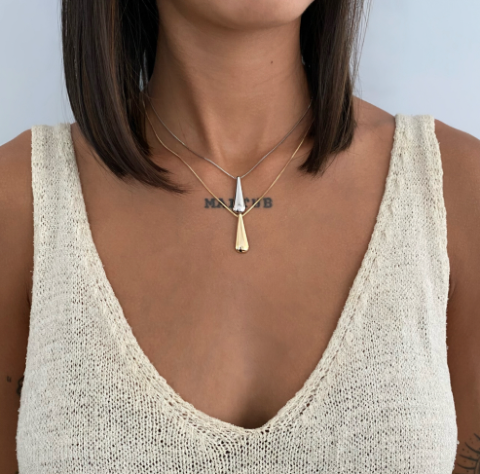 Colar Pingente Gota Lisa