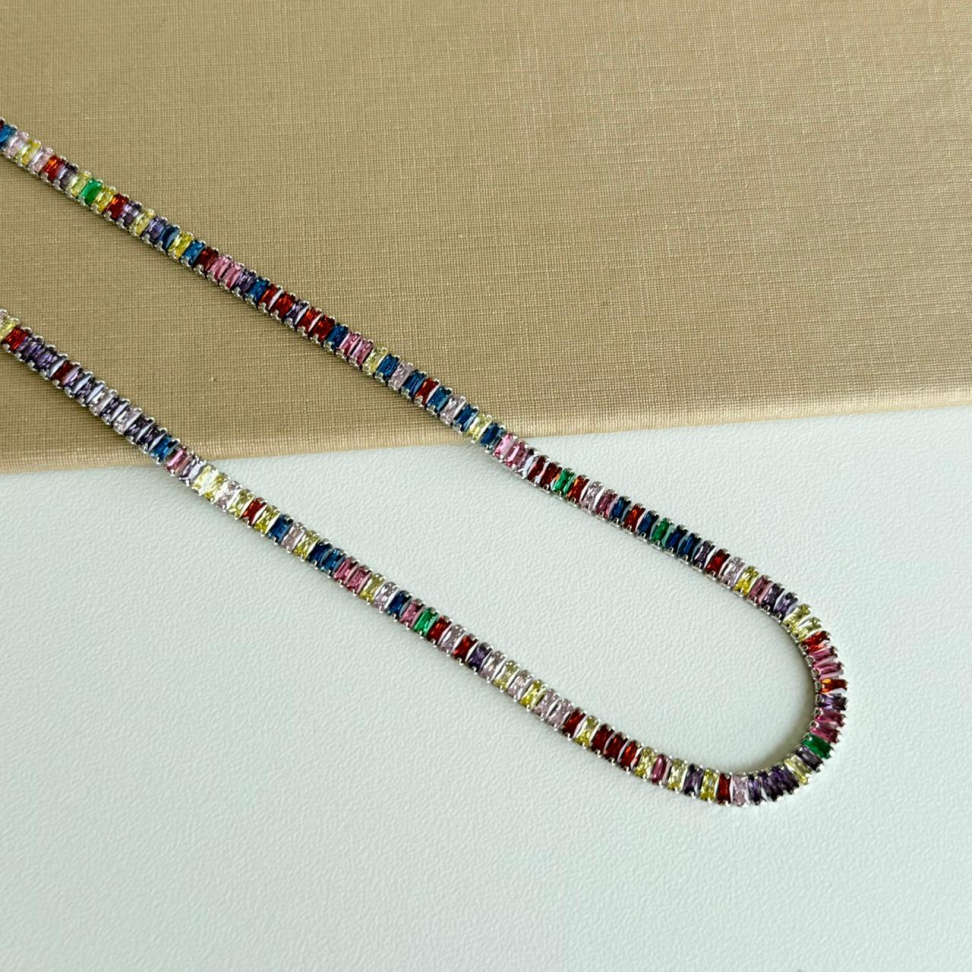Colar Choker Riviera Baguete Colors - #3