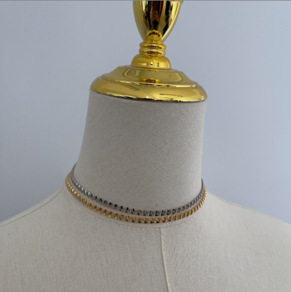Colar Choker Elo Diamantado