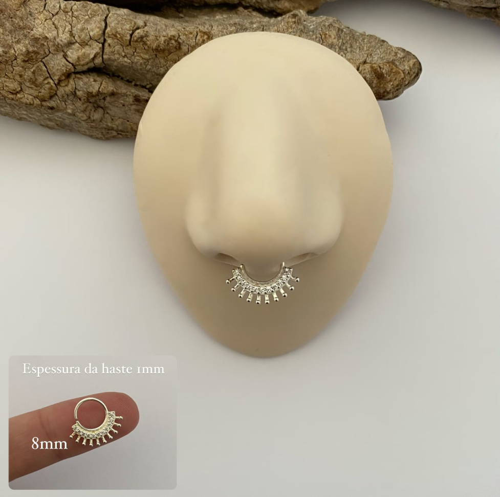 Piercing Argola Torção Shine | Prata 925