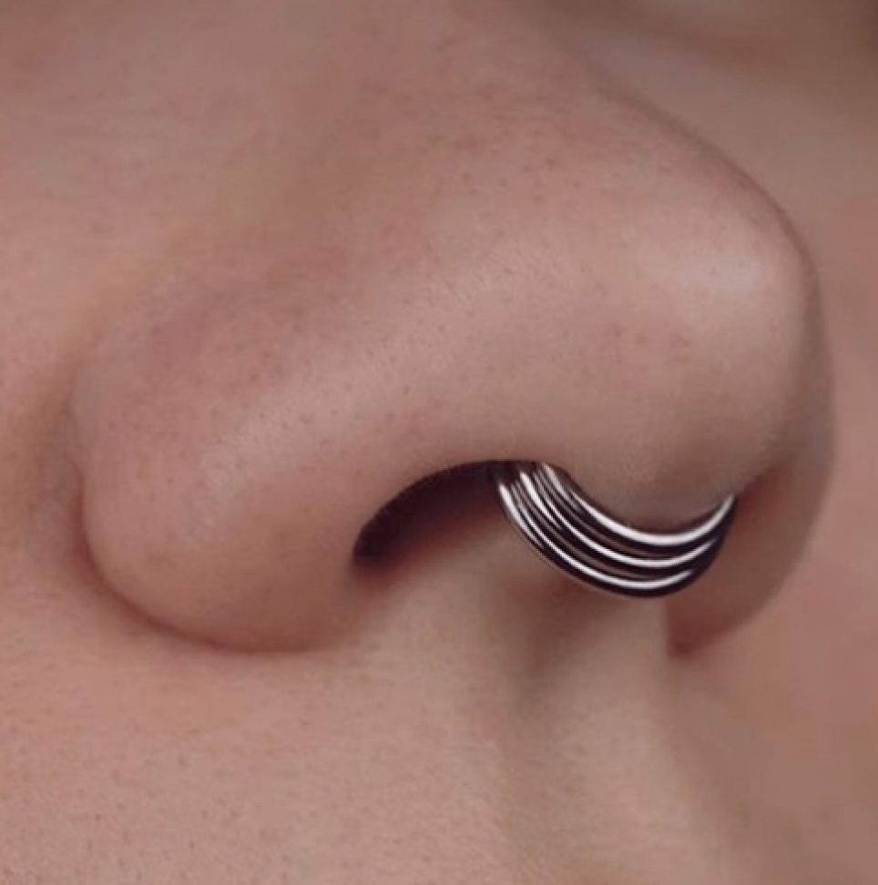 Piercing Argola Segmentada Tripla
