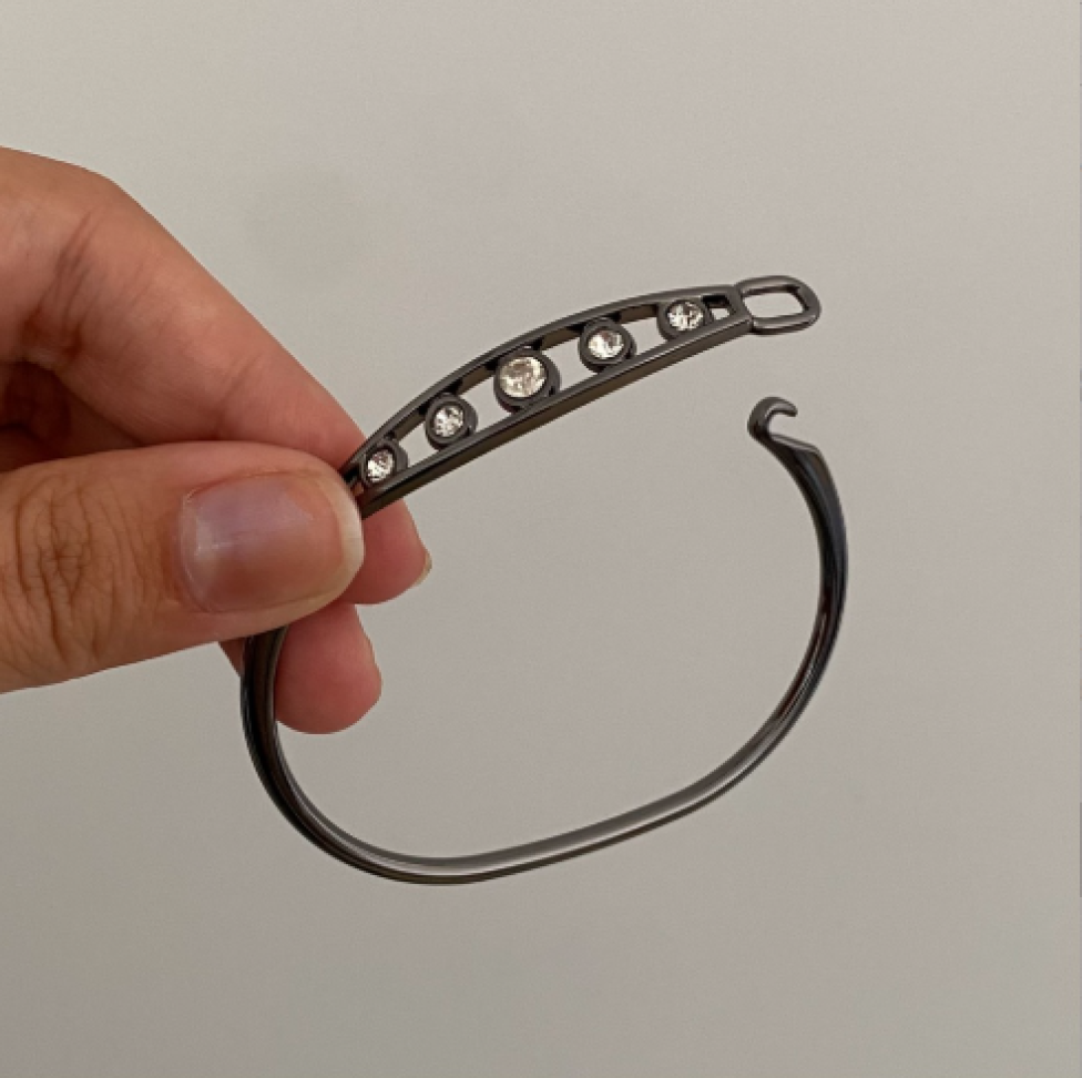 Bracelete Ródio Negro Zircônias