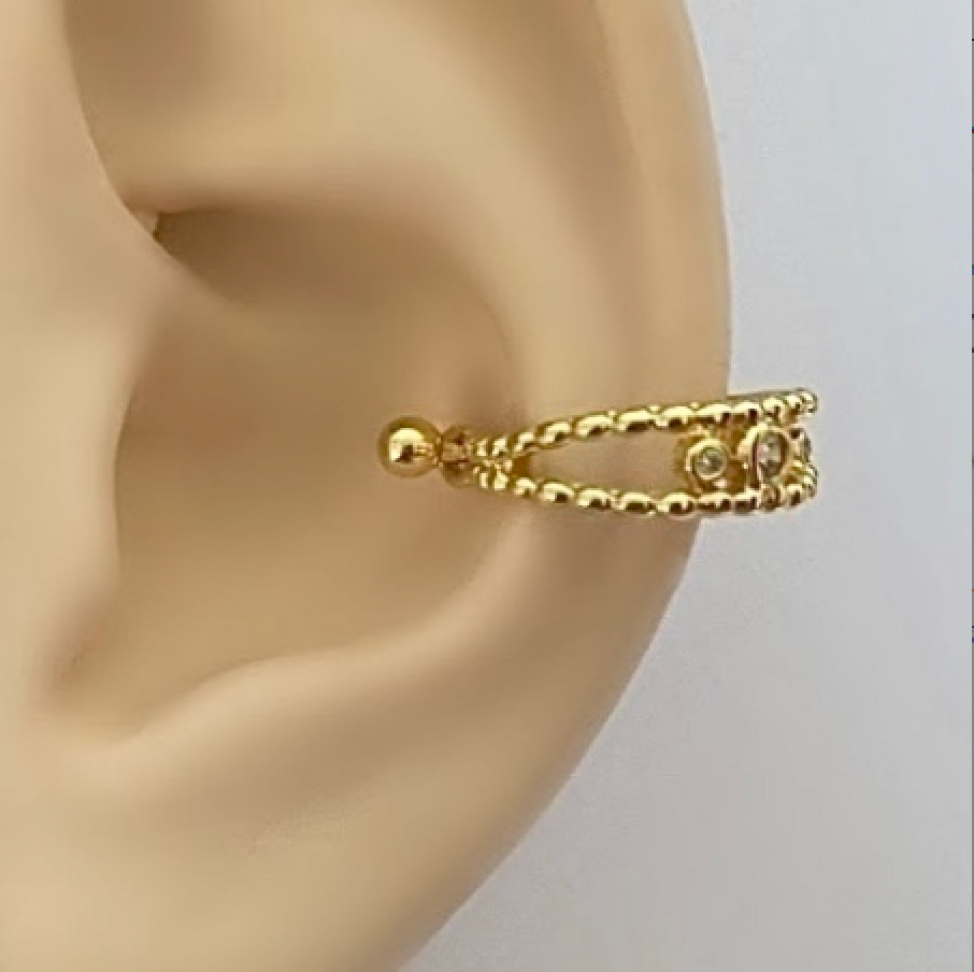 Piercing Conch Bolinhas Trinity