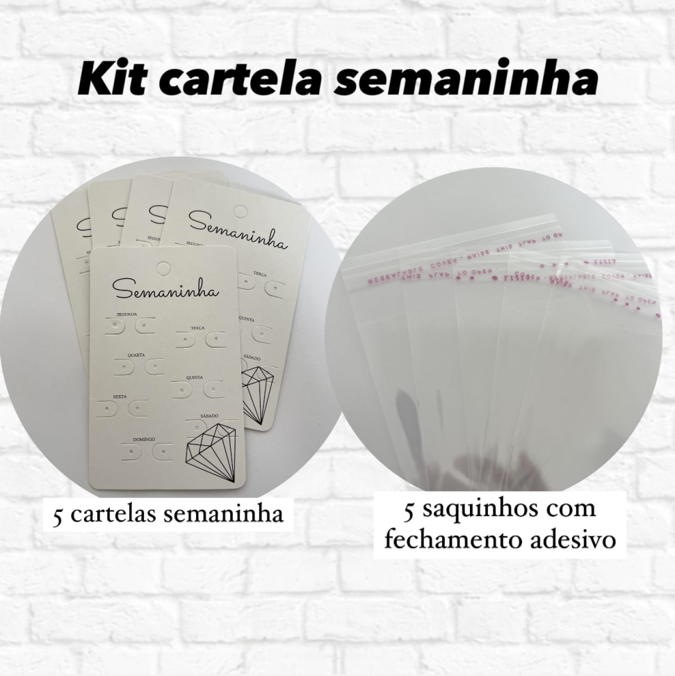 Kit Cartela Semaninha