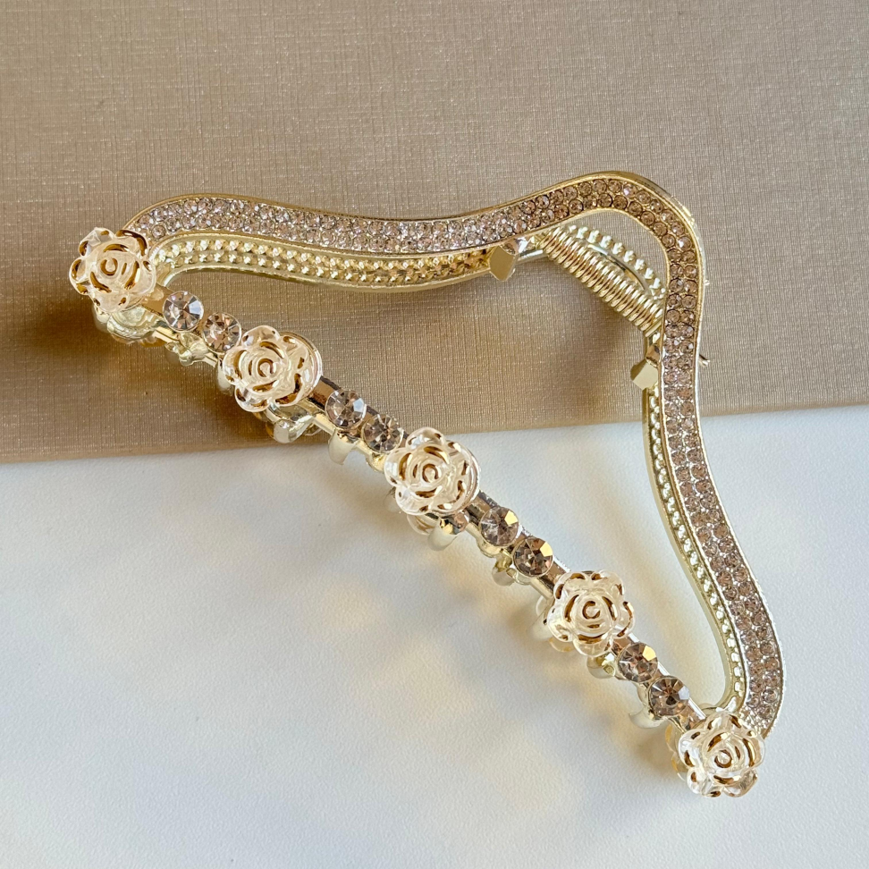 Presilha Maxi Flores Strass