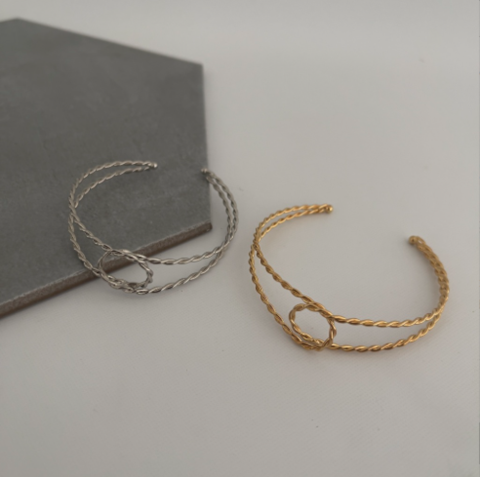 Bracelete 2 Aros Trançados