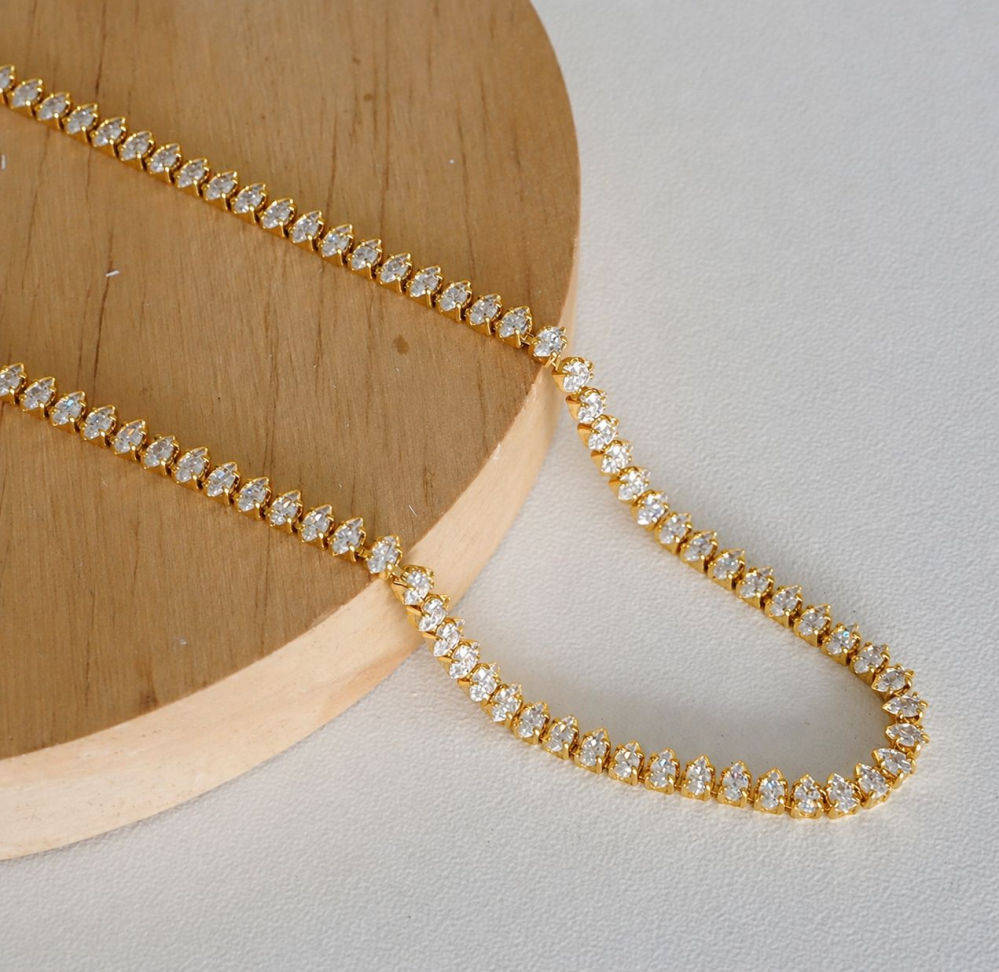Colar Choker Riviera Navete Cristal - #4