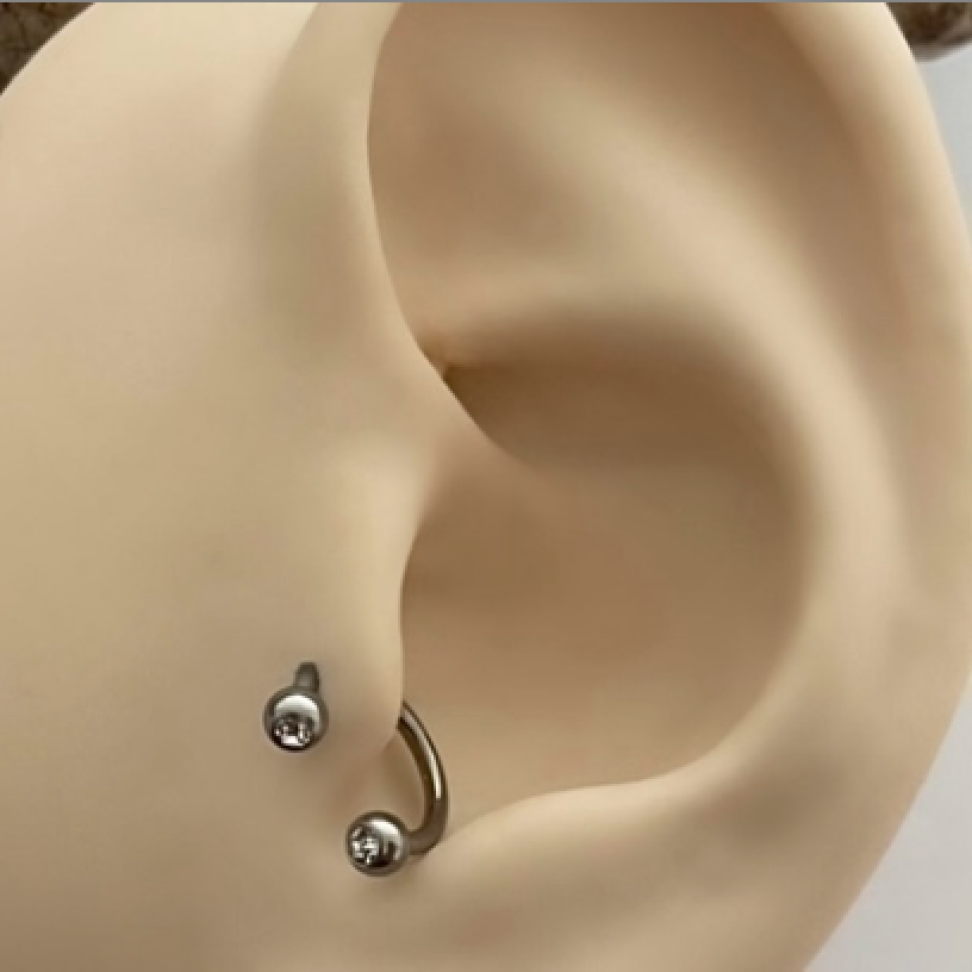 Piercing Ferradura Cravação Inglesa 8x1.5mm