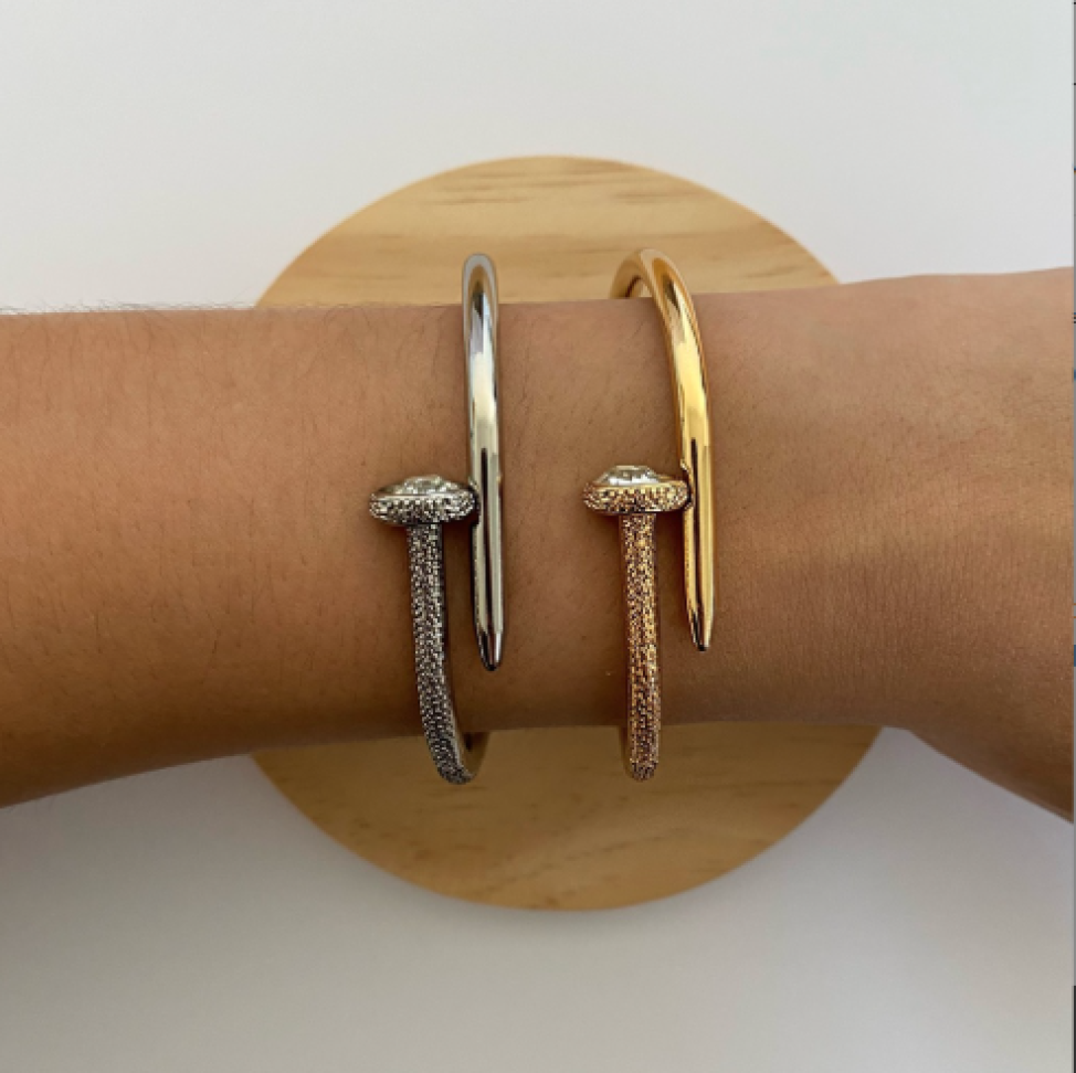 Bracelete Inspiração Prego Zircônia