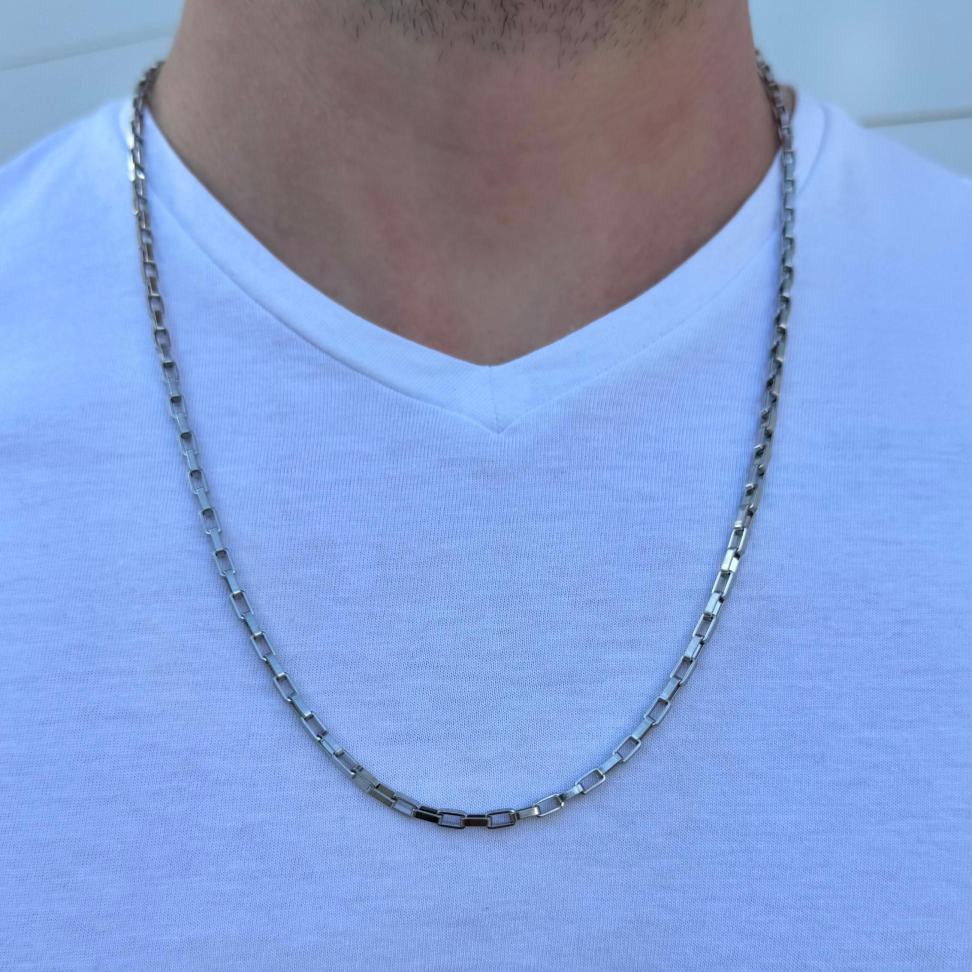 Colar Masculino 70cm Elo Cartier | Aço Inox