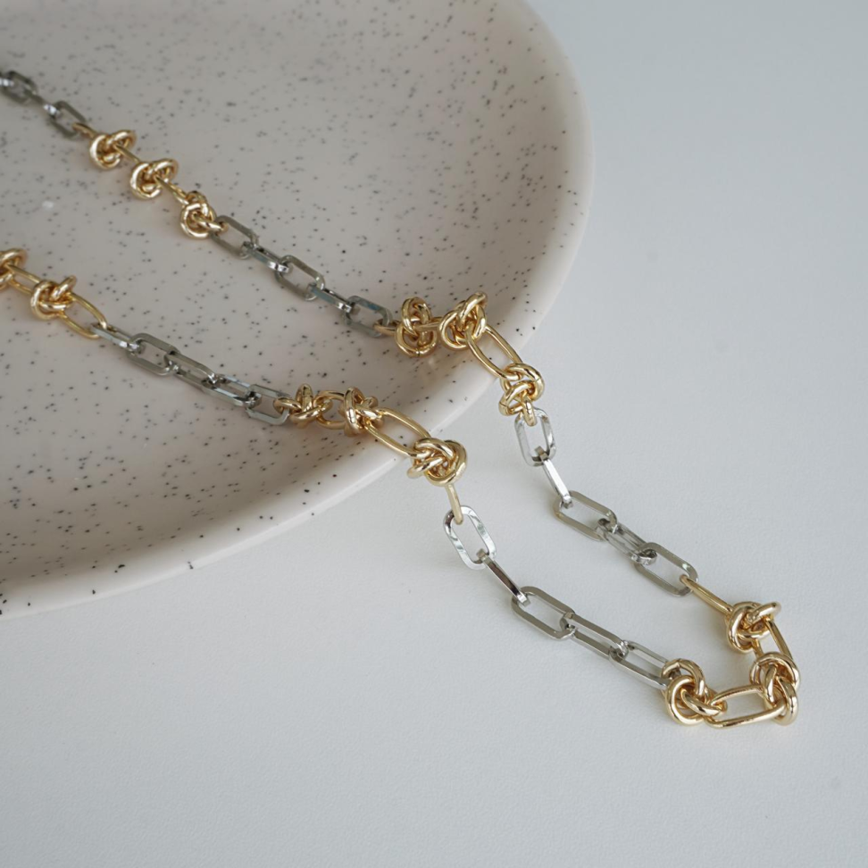 Colar Elo Cartier Com Nó
