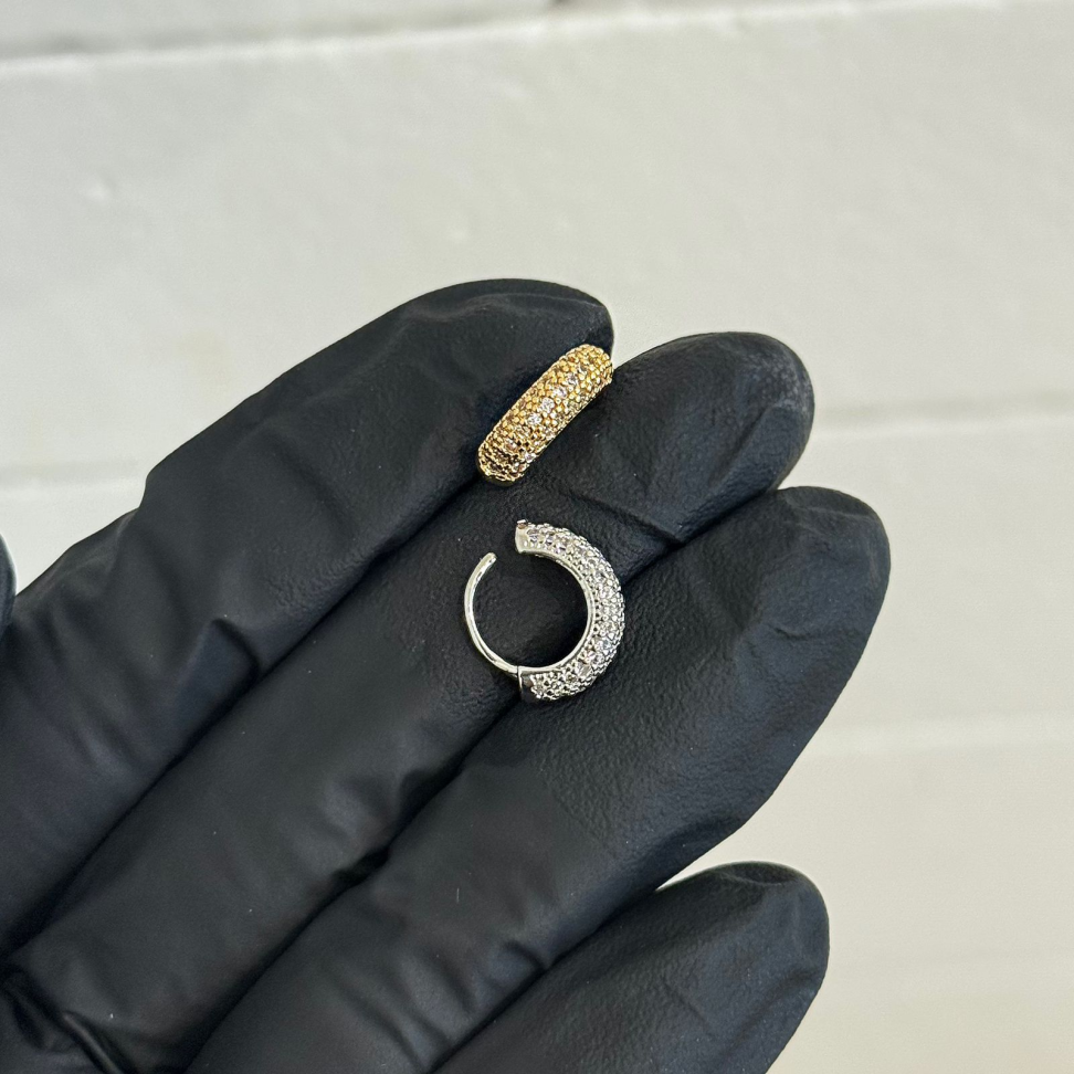 Piercing Argola Torção Cravejado Maxi
