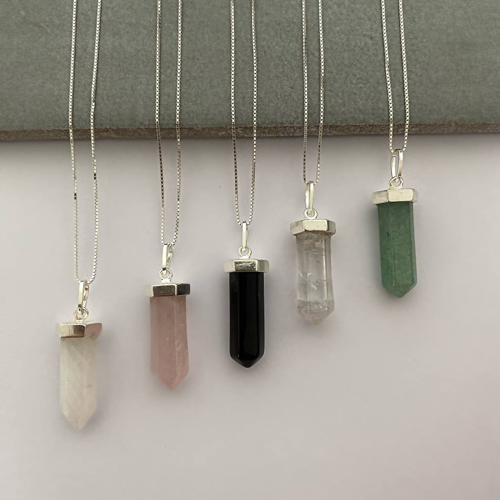 Colar Pingente Pedra Natural | Prata 925