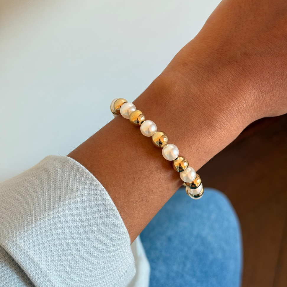 Pulseira Pérolas & Esferas