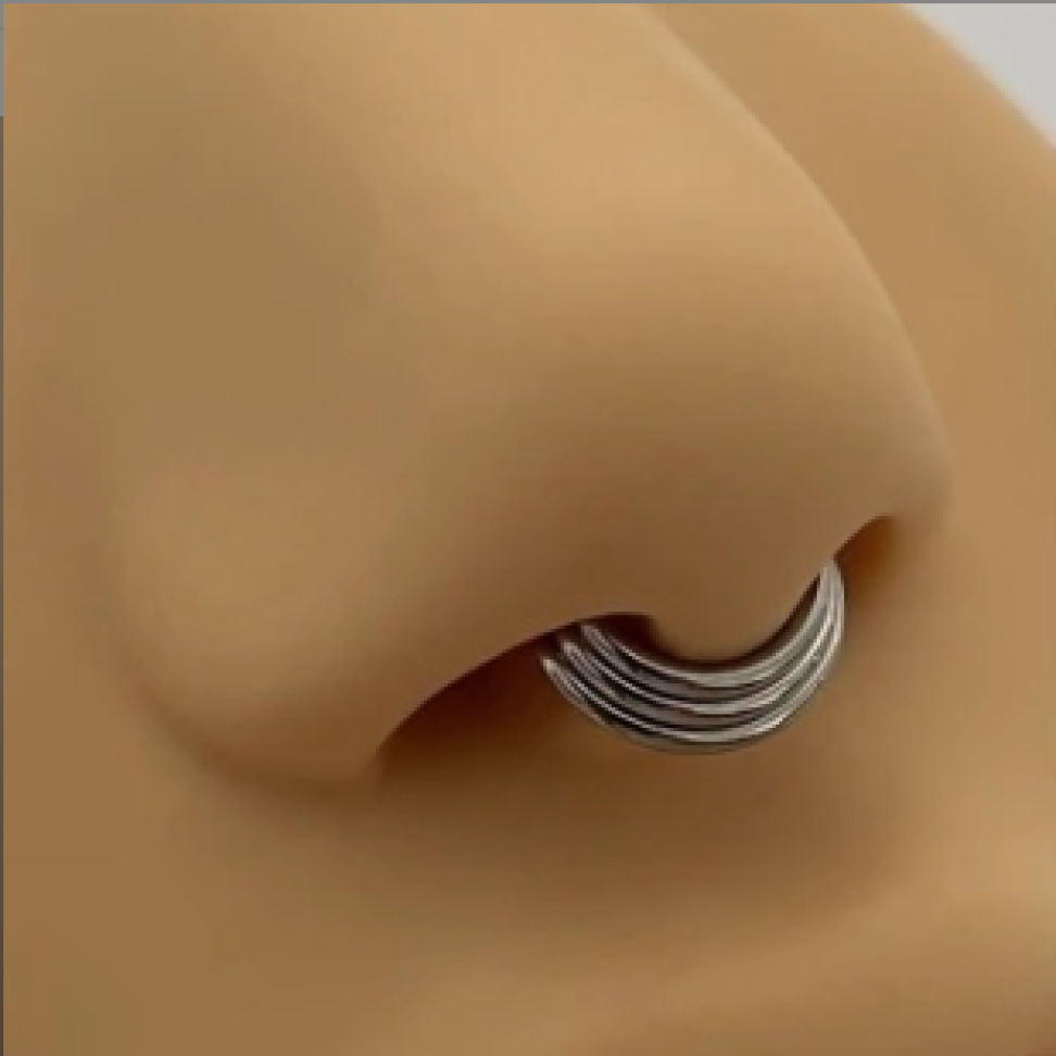 Piercing Argola Segmentada Tripla | Titânio