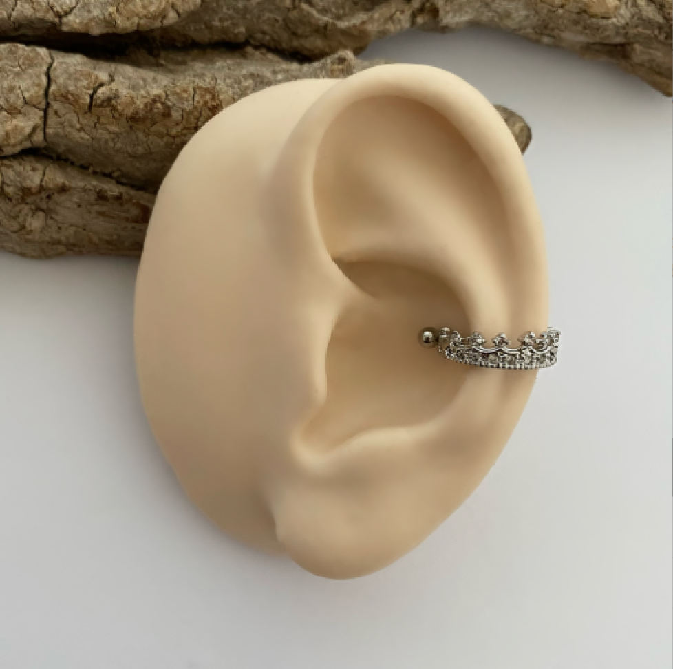 Piercing Conch Coroa Zircônias