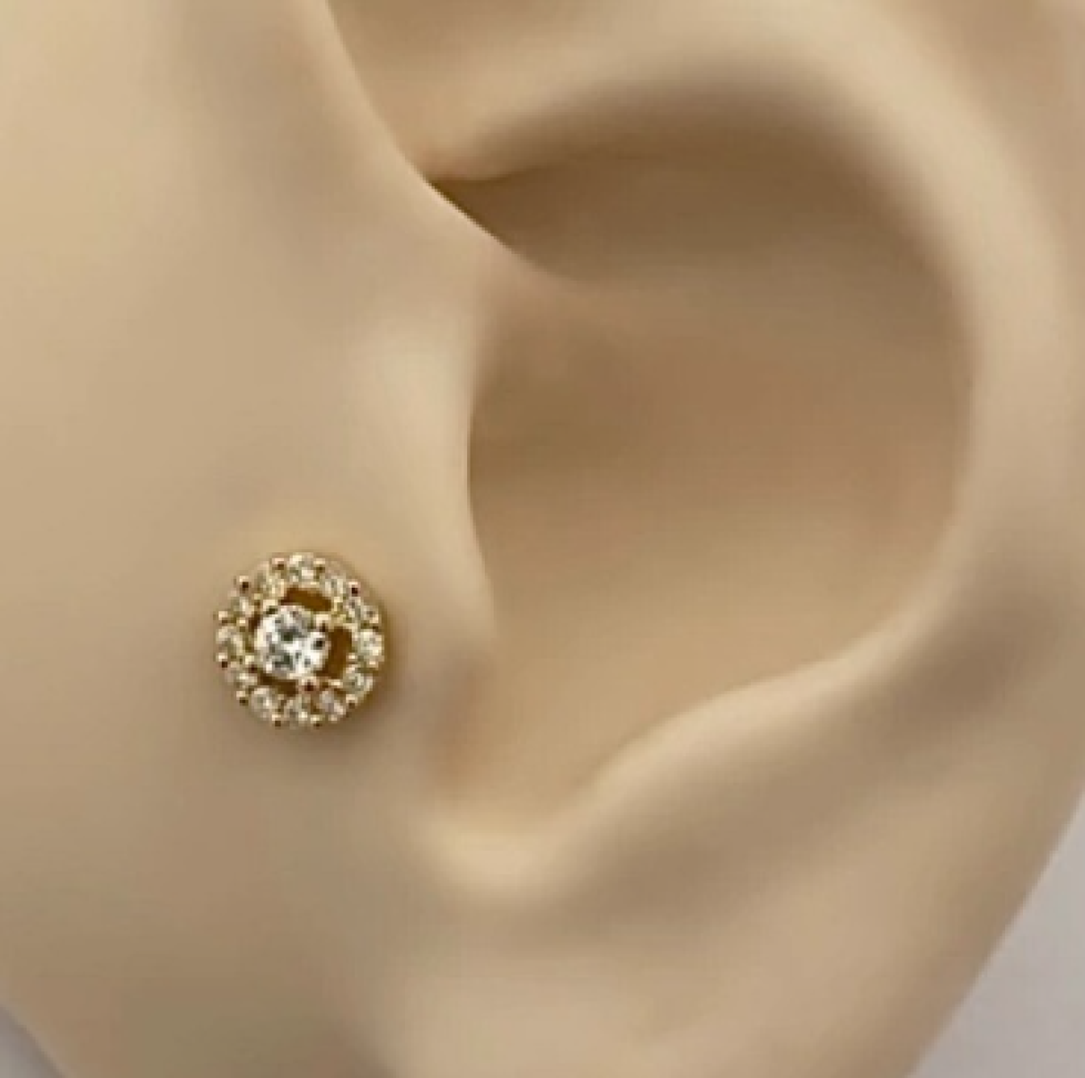 Piercing Círculo Cravejado & Zircônia