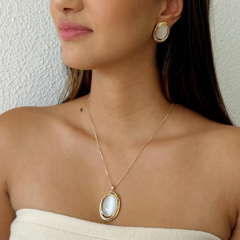 Conjunto Olho de Gato Oval