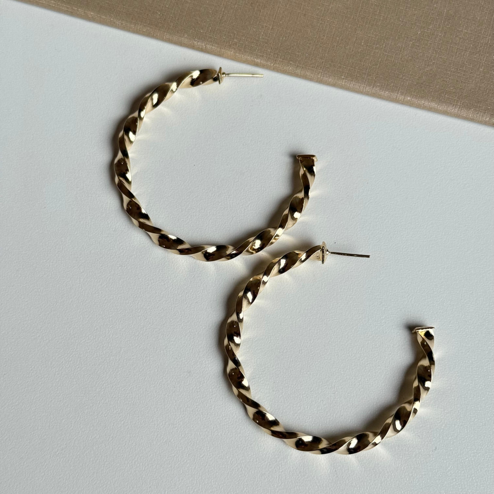 Brinco Argola Trançada | 43mm - #3