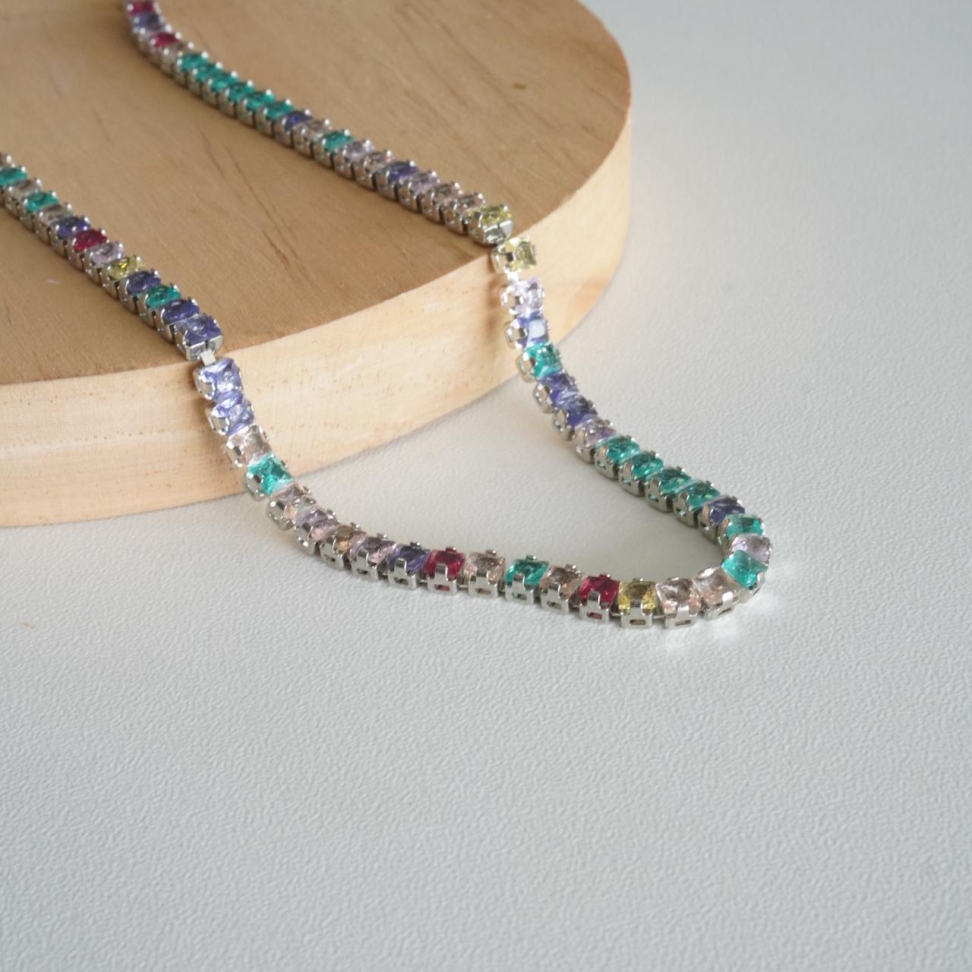 Colar Choker Riviera Square Colors