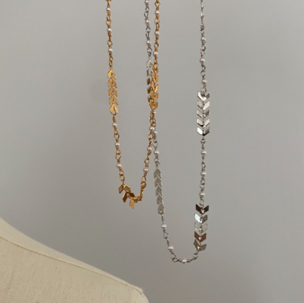 Colar Choker Seta Com Pérolas