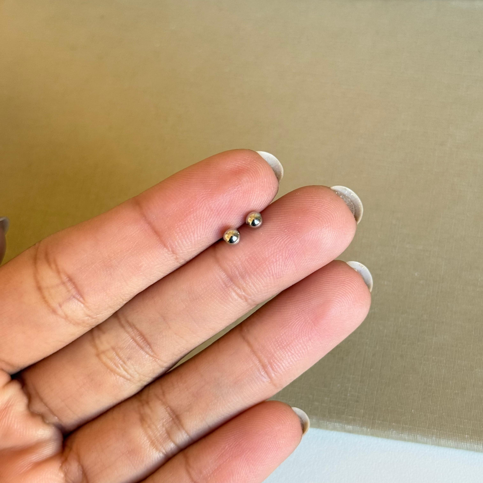 Brinco Esfera Lisa | 3mm - #4