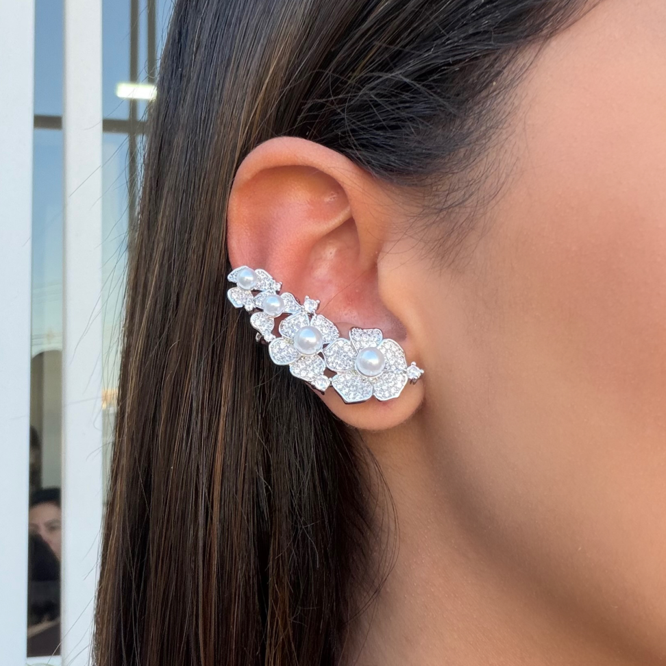 Brinco Earcuff Flores
